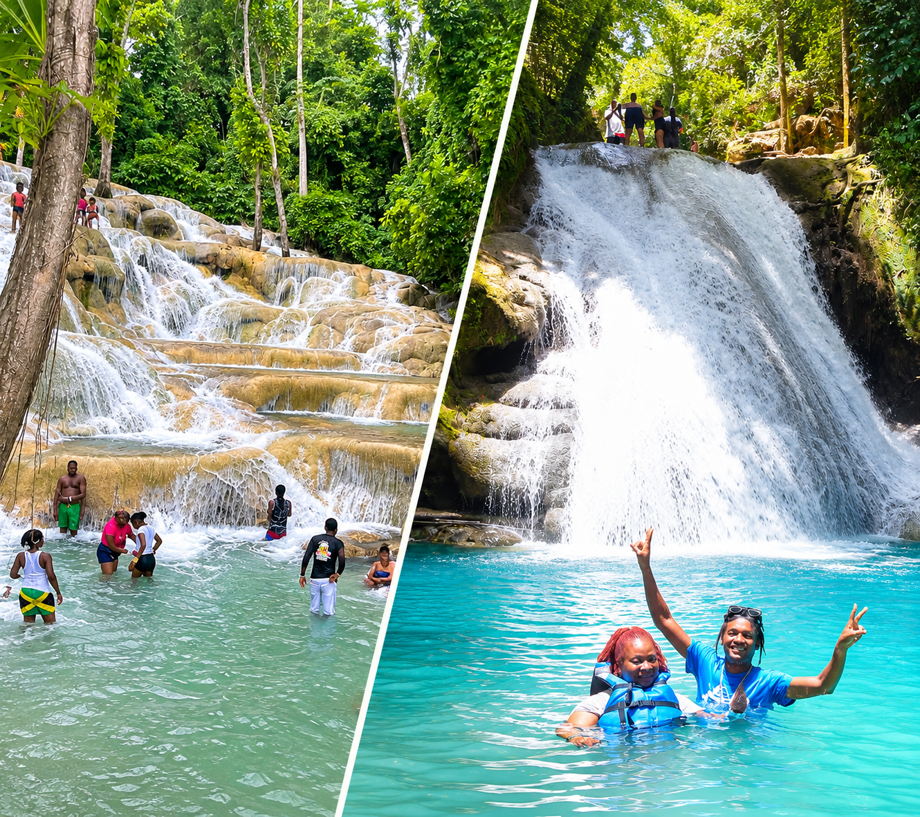 Dunn's River Falls and Blue Hole combination shore excursion from Ocho Rios Cruise Port